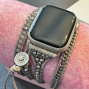 Victoria Emerson Beaded Apple Watch Strap 38-41MM Gray